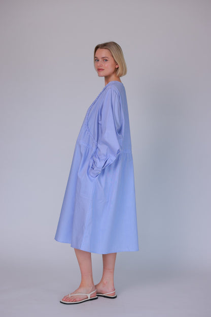 Dress peach/light blue/grey