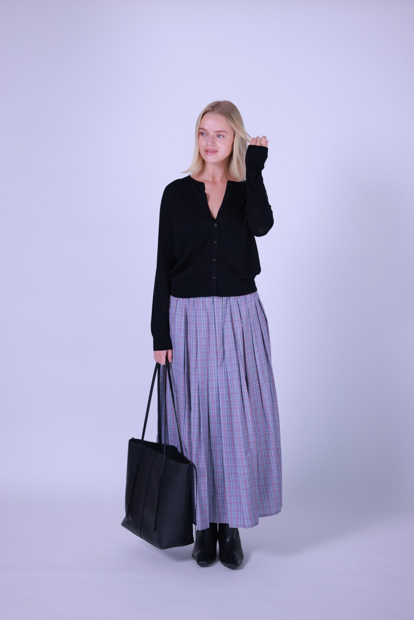 Skirt brown with stripes/purple with stripes