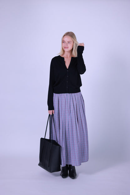 Skirt brown with stripes/purple with stripes