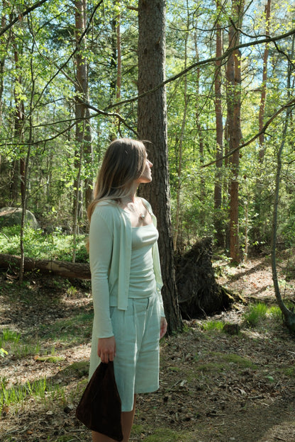 Cardigan green/pink/beige